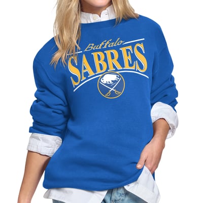 Buffalo Sabres Starter Women's Arch Stripe Fleece Sweatshirt - Royal