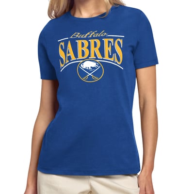 Buffalo Sabres Starter Women's Arch Stripe T-Shirt - Royal