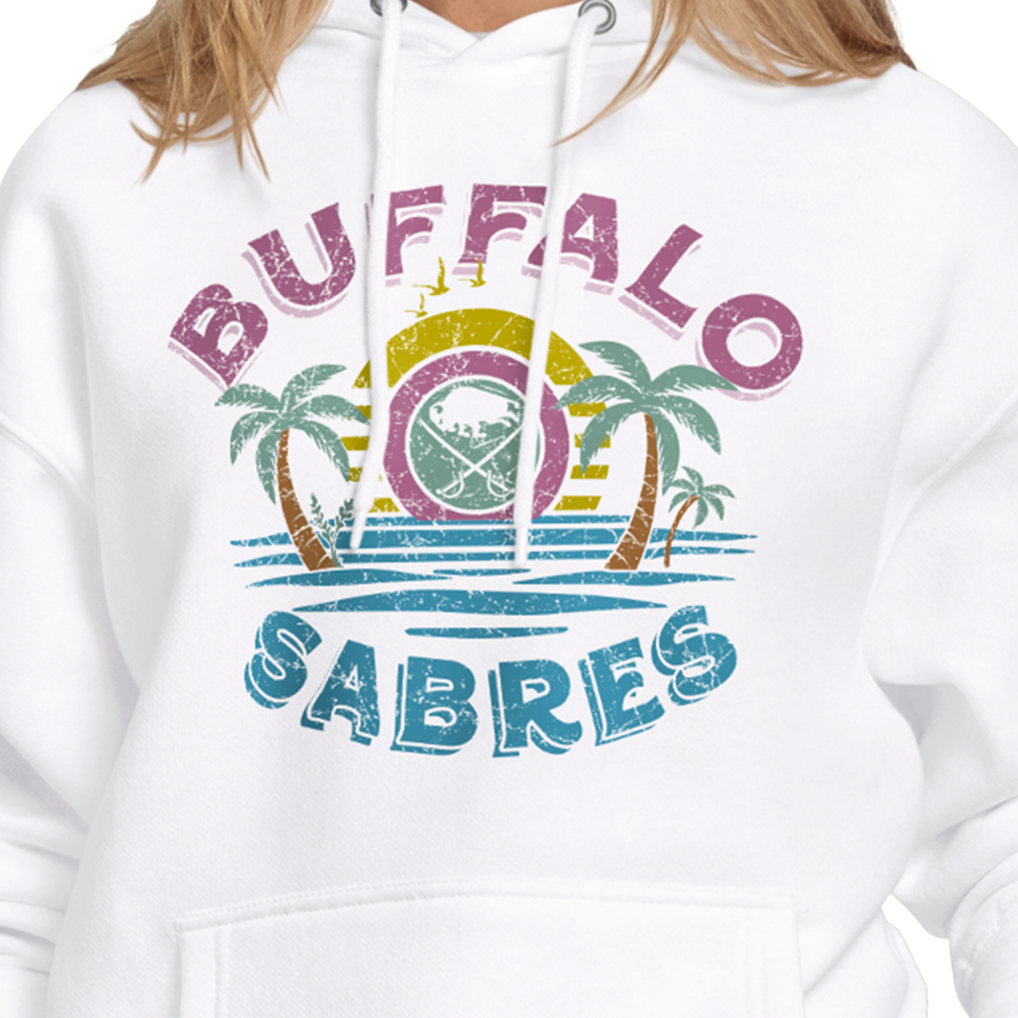 Women's Buffalo Sabres Starter White Tonal Beach Hoodie