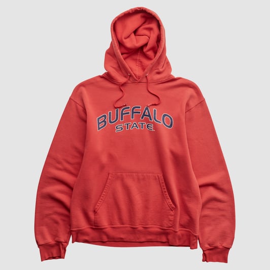 Buffalo State Bengals Champion 2000s Hooded Pullover Sweatshirt - Red - XS by Fanatics Real Vintage