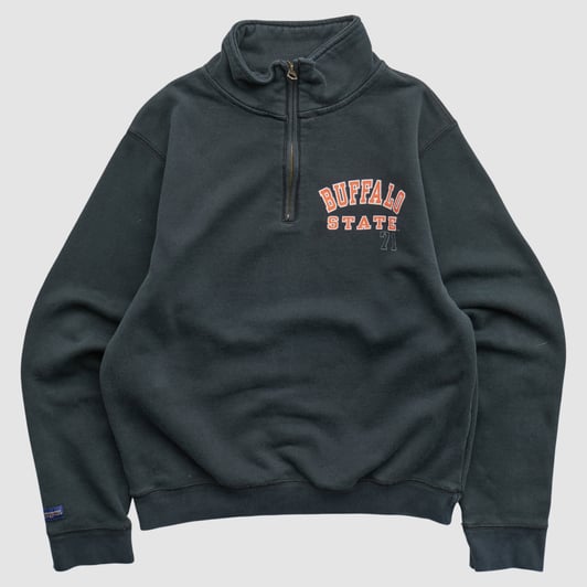 Buffalo State Bengals Jansport 2000s 1/4 Zip Sweatshirt - Black - XS by Fanatics Real Vintage