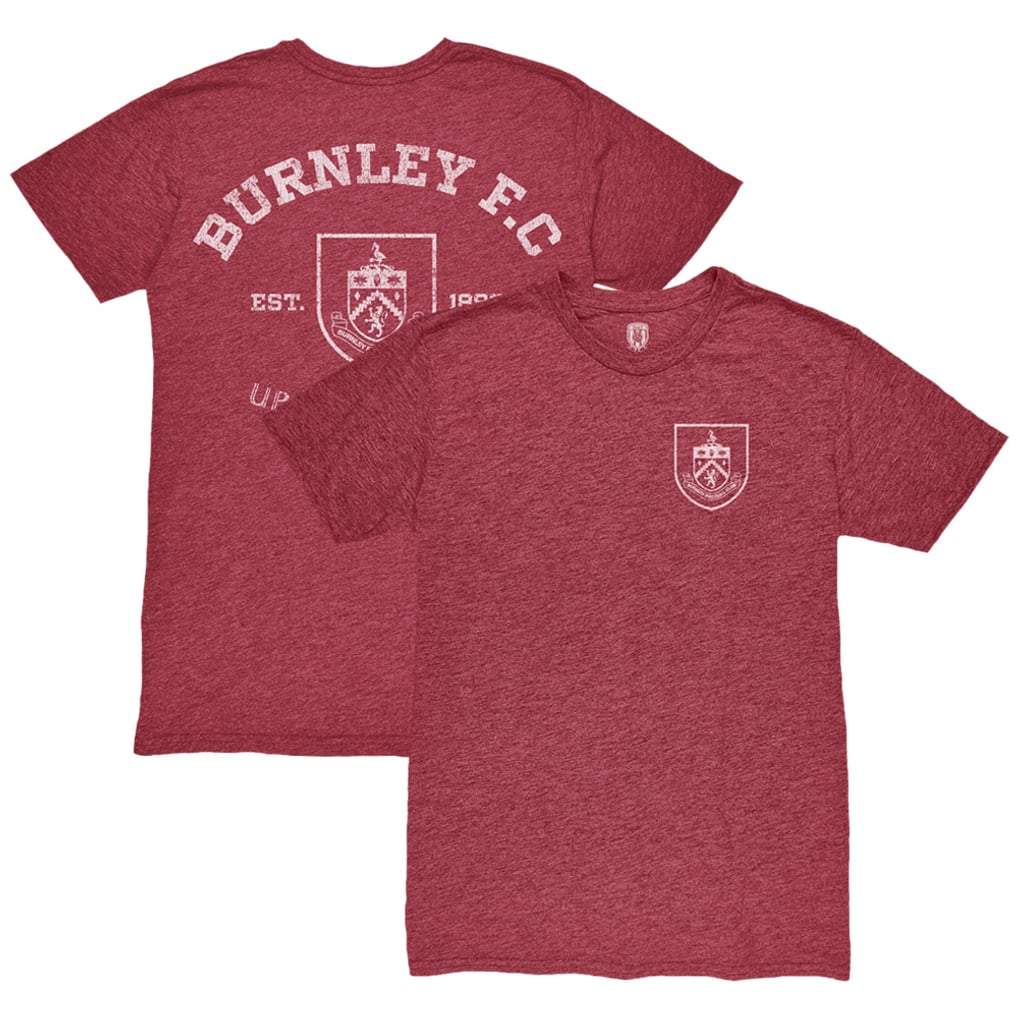  Burnley 1863FC Front Back Date Twisted Tri-Blend T-Shirt - Claret