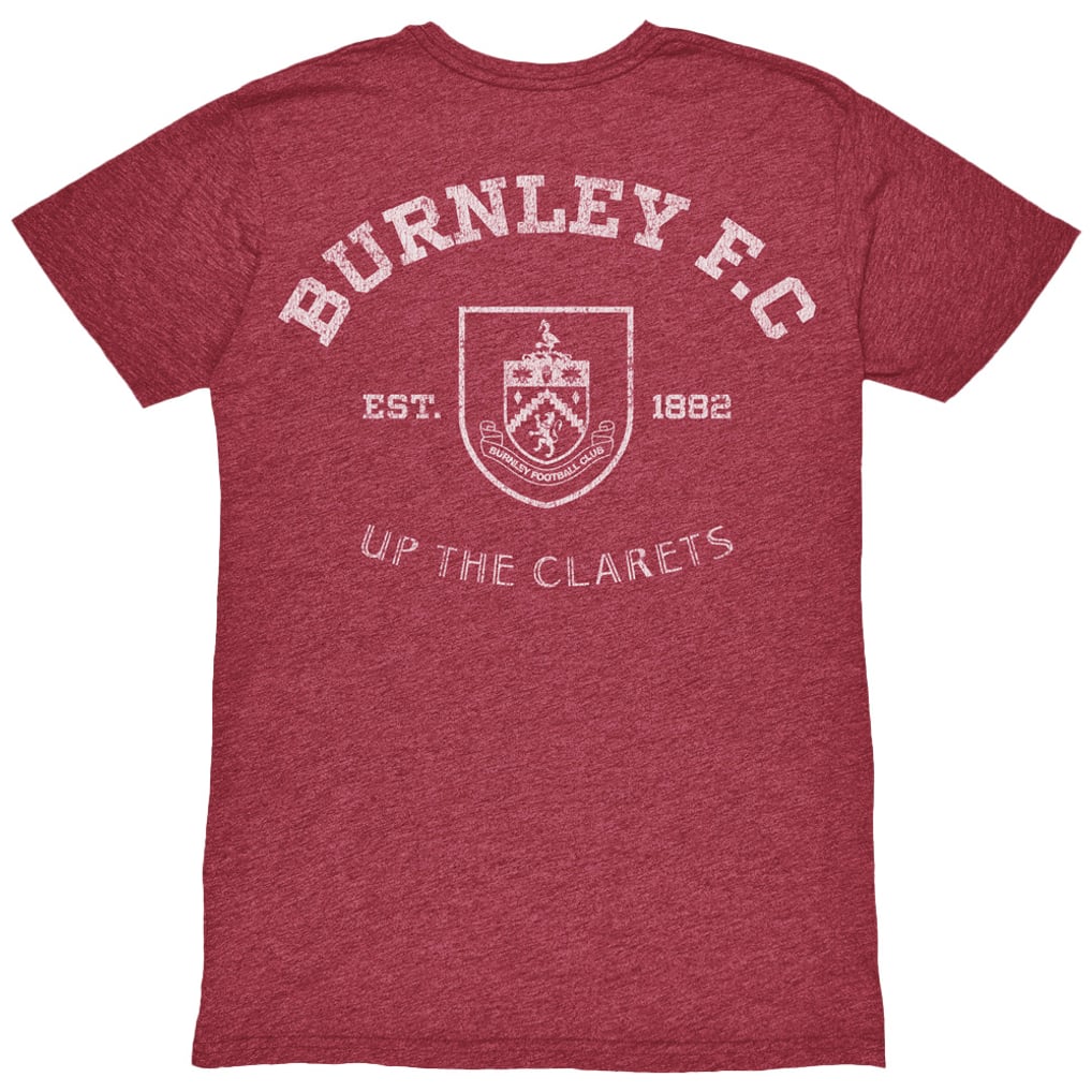  Burnley 1863FC Front Back Date Twisted Tri-Blend T-Shirt - Claret