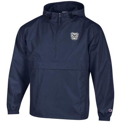 Butler Bulldogs Champion Packable Half-Zip Hooded Jacket - Navy
