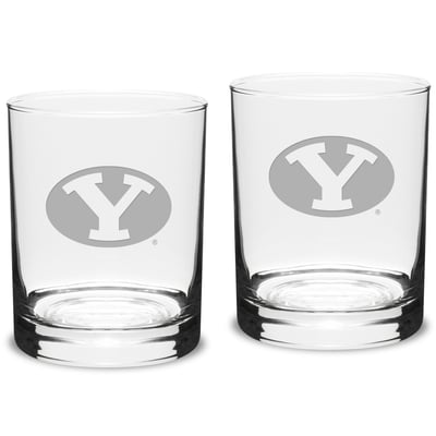 BYU Cougars 14oz. 2-Piece Classic Double Old-Fashioned Glass Set