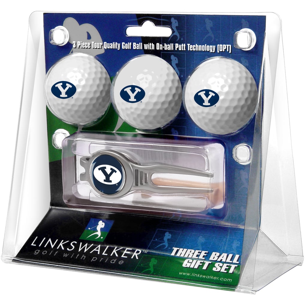 BYU Cougars 3-Ball Golf Ball Gift Set with Kool Divot Tool