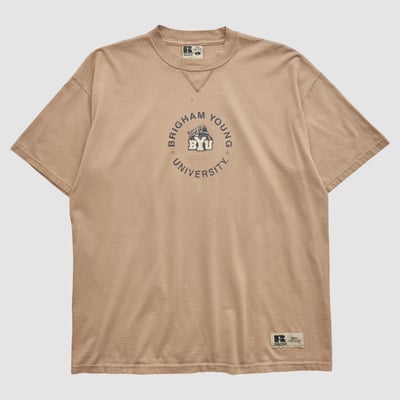 BYU Cougars Russell 90s T-shirt - Beige - 2XL by Fanatics Real Vintage