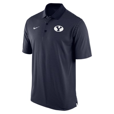 BYU Cougars Nike Dri-FIT Tour Stripe Polo - Navy