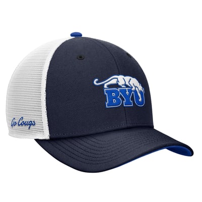 BYU Cougars Nike Legacy Mascot Adjustable Trucker Hat - Navy
