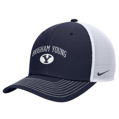BYU Cougars Nike Rise Trucker Dri-FIT Adjustable Hat - Navy