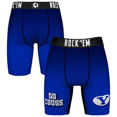 BYU Cougars Rock Em Slogan Boxer Briefs - Navy