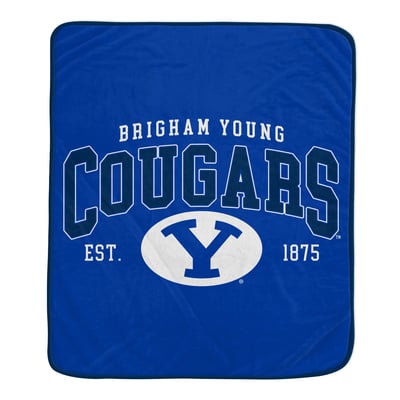 BYU Cougars Pegasus Vintage Arch Block 50" x 60" Ultra Soft Blanket