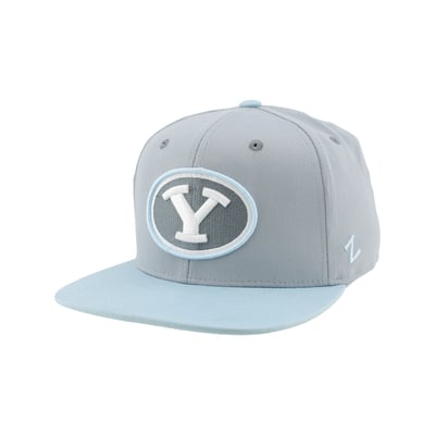  BYU Cougars Zephyr Unisex Pastel Fitted Hat - Gray