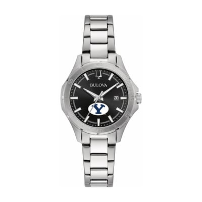 BYU Cougars Bulova Women's Stainless Steel Classic Sport Watch - Black