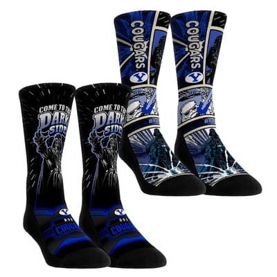  BYU Cougars Rock Em Youth Star Wars Empire Two-Pack Crew Socks Set - Navy