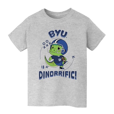 BYU Cougars Vive La Fete Youth Dinorrific T-Shirt - Gray