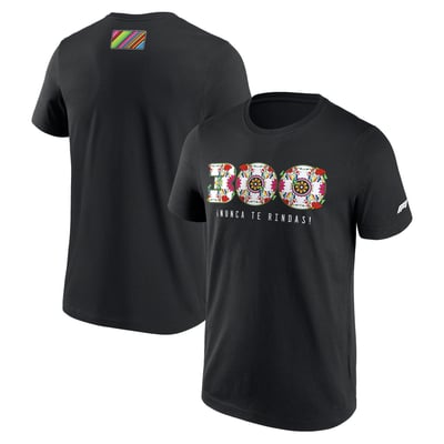 Sergio Perez Cadillac F1 Team Fanatics 300th Start Graphic T-Shirt - Black