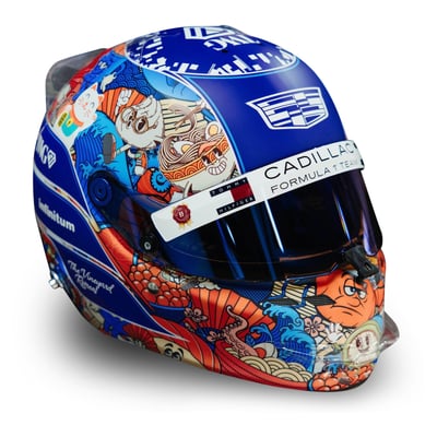Valtteri Bottas Cadillac F1 Team Spark Models 2026 Japanese Grand Prix 1:5 Scale Replica Helmet