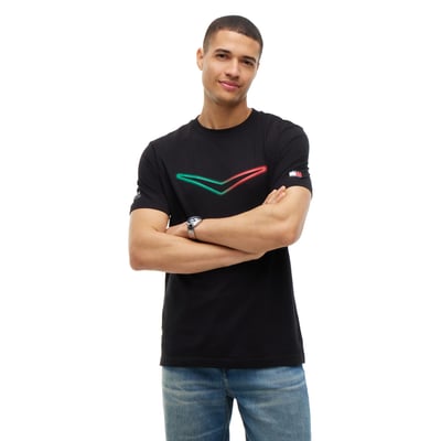 Cadillac F1 Team Tommy Hilfiger Unisex Mexico Chevron T-Shirt - Black