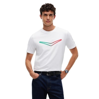 Cadillac F1 Team Tommy Hilfiger Unisex Mexico Chevron T-Shirt - White