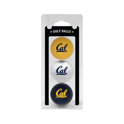 Cal Bears 3-Pack Multi-Colored Team Golf Ball Set