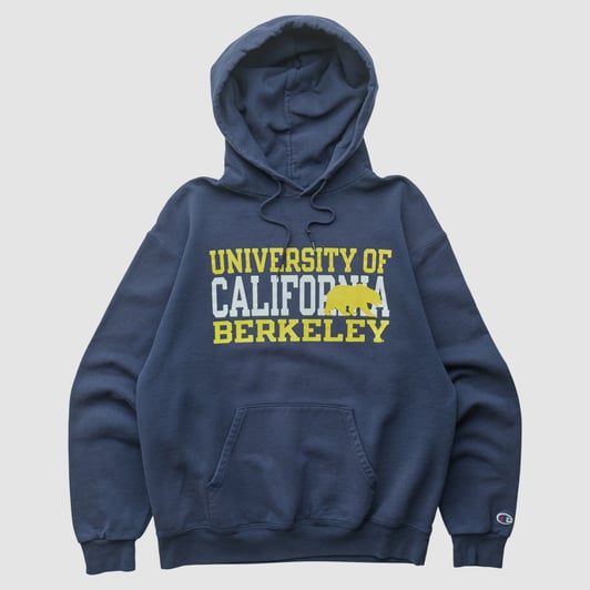 Cal Bears Champion 2000s Hooded Pullover Sweatshirt - Navy - S by Fanatics Real Vintage