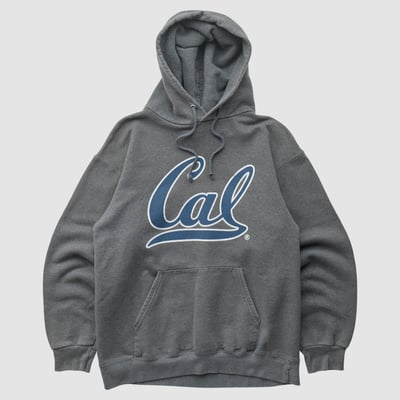 Cal Bears Hanes 2000s Hooded Pullover Sweatshirt - Dark Heather Gray - S by Fanatics Real Vintage