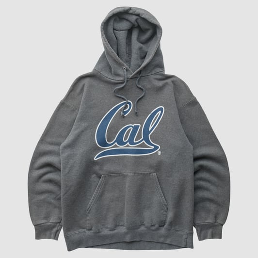 Cal Bears Hanes 2000s Hooded Pullover Sweatshirt - Dark Heather Gray - S by Fanatics Real Vintage