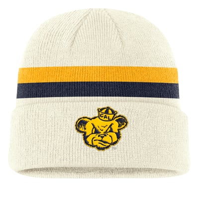 Cal Bears Nike Legacy Lettered Cuffed Knit Hat - Cream