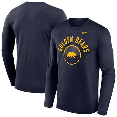 Cal Bears Nike Basketball Shoot Around Dri-FIT Legend Long Sleeve T-Shirt - Navy