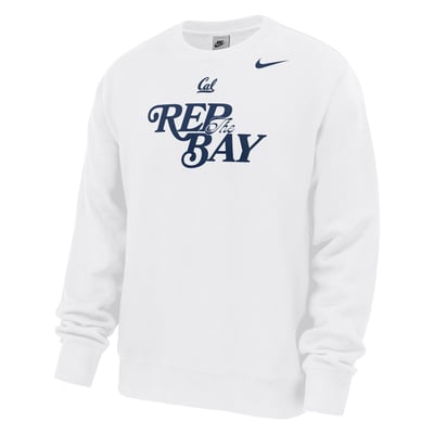 Cal Bears Nike Rep the Bay Club Fleece Sweatshirt - White