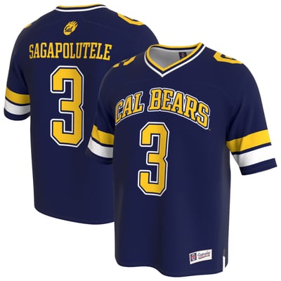 Jaron-Keawe Sagapolutele Cal Bears GameDay Greats Unisex Lightweight Football Fashion Jersey - Navy