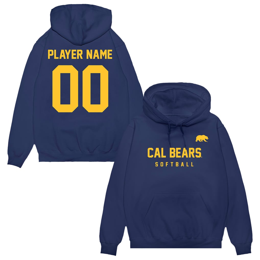 Cal Bears Unisex NIL Pick-A-Player Softball Pullover Hoodie - Navy