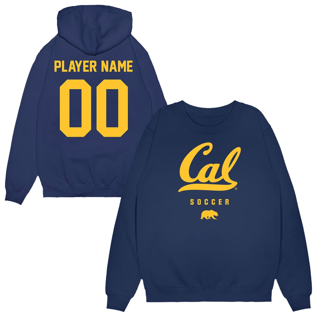 Cal Bears Unisex NIL Pick-A-Player Women's Soccer Pullover Hoodie - Navy