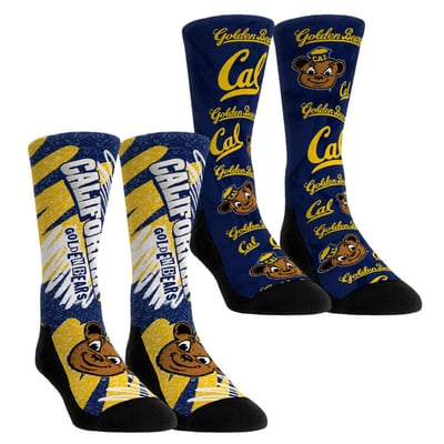 Cal Bears Rock Em Unisex Two-Piece Team Blast Crew Socks Set