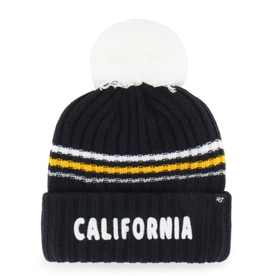  Cal Bears '47 Women's Seasonal Fuzzy Script Big Pom Knit Hat - Navy