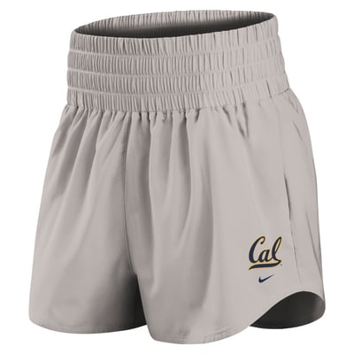 Cal Bears Nike Women's Ultra Dri-FIT High-Rise Shorts - Gray