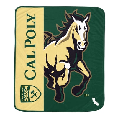 Cal Poly Mustangs Pegasus Endzone 50" x 60" Ultra Soft Throw Blanket