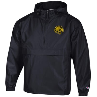 Cal State L.A. Golden Eagles Champion Packable Half-Zip Hooded Jacket - Black
