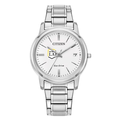  Cal State L.A. Golden Eagles Citizen Watch Women's Eco-Drive White Dial Stainless Steel Watch - Silver