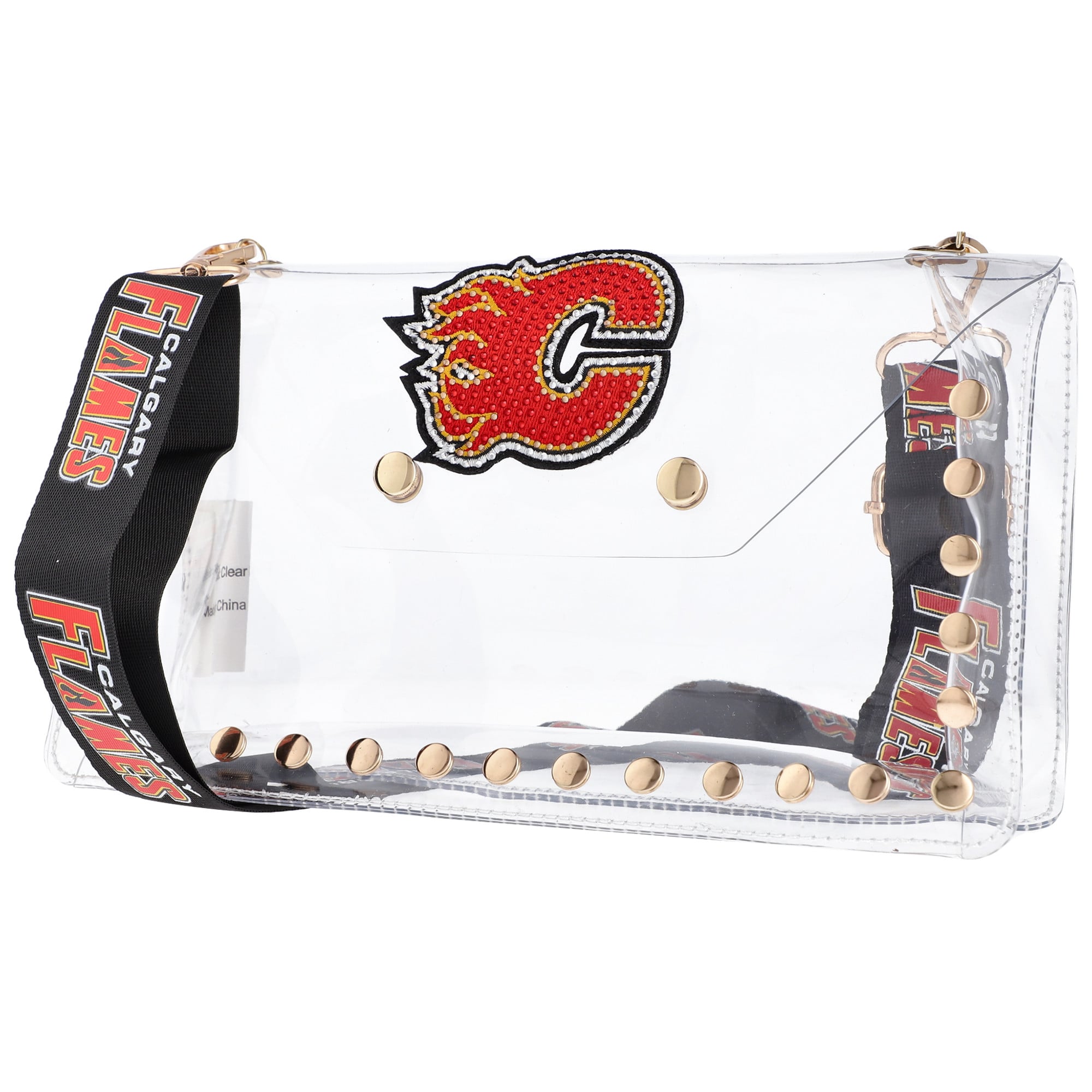 Calgary Flames FABGATING by Cuce Crystal Clear Envelope Crossbody Bag