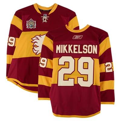 Brendan Mikkelson Calgary Flames Fanatics Authentic Player-Issued #29 Yellow Jersey vs. Montreal Canadiens on February 20, 2011 