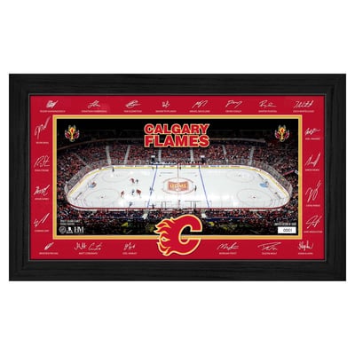 Calgary Flames Highland Mint Limited Edition 2026–27 Facsimile Signature 12" x 20" Rink Framed Photo