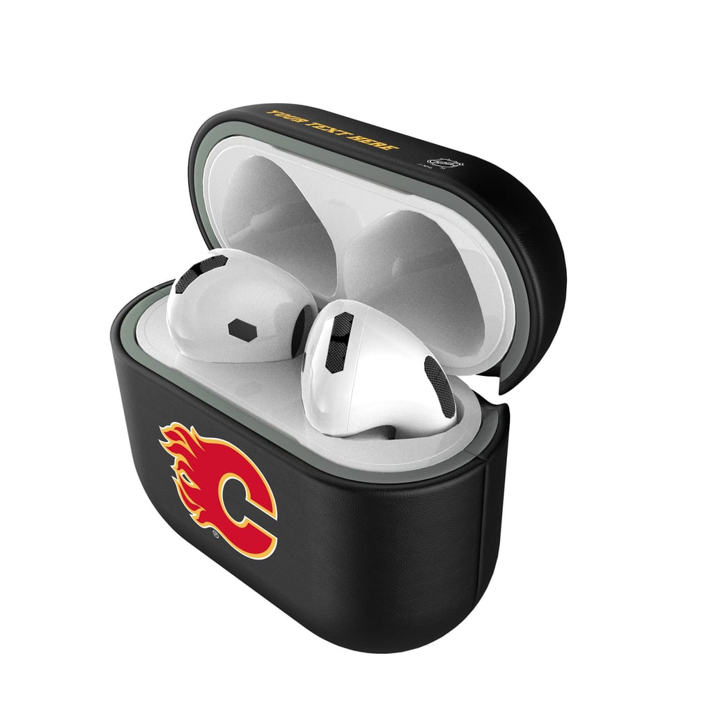 Calgary Flames Keyscaper Personalized Insignia AirPods 4th Generation Case Cover