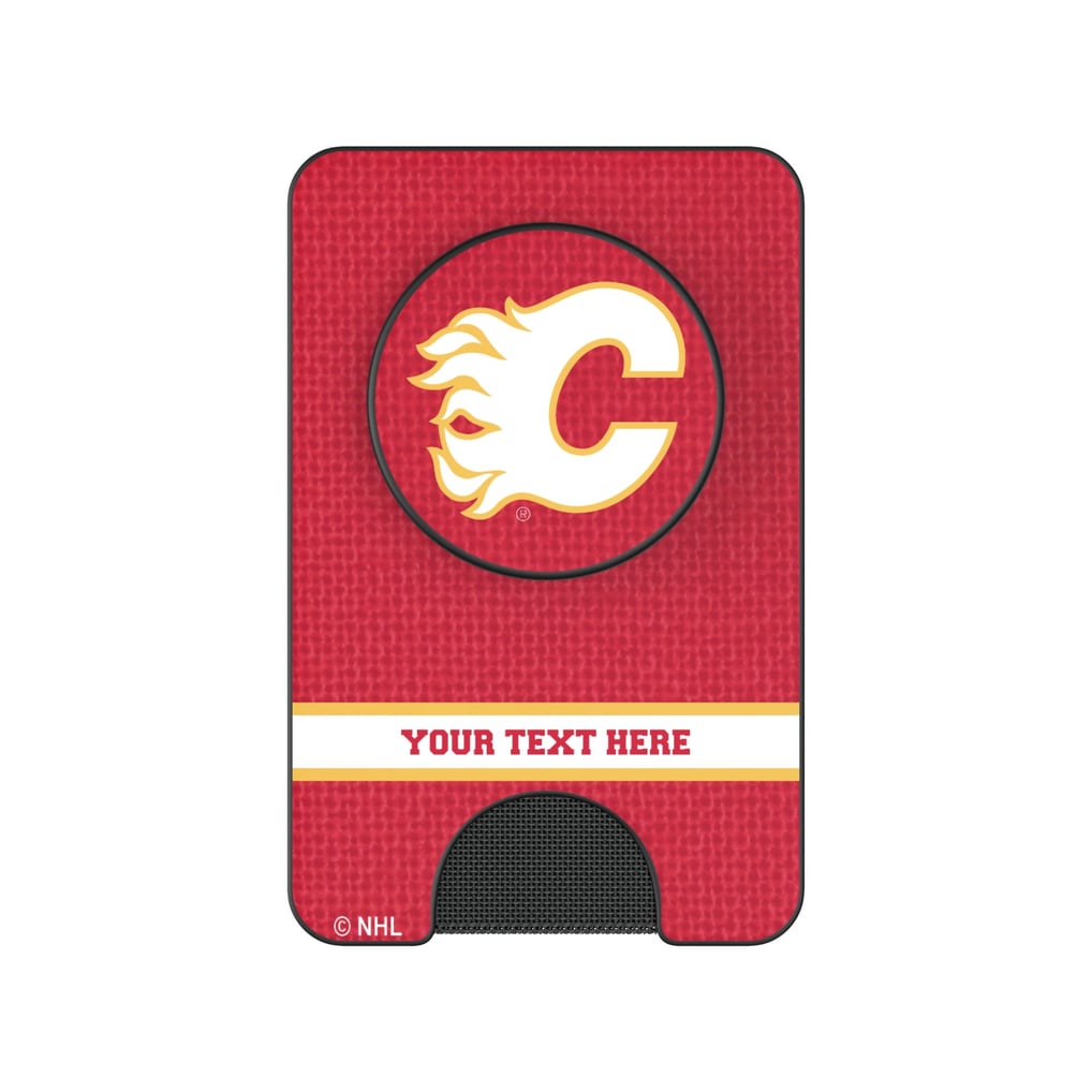 Calgary Flames Keyscaper Personalized Solid PopSockets Magnetic Wallet