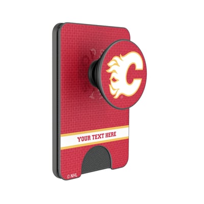 Calgary Flames Keyscaper Personalized Solid PopSockets Magnetic Wallet