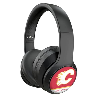 Calgary Flames Keyscaper Personalized Solid Wireless Bluetooth Headphones With Case