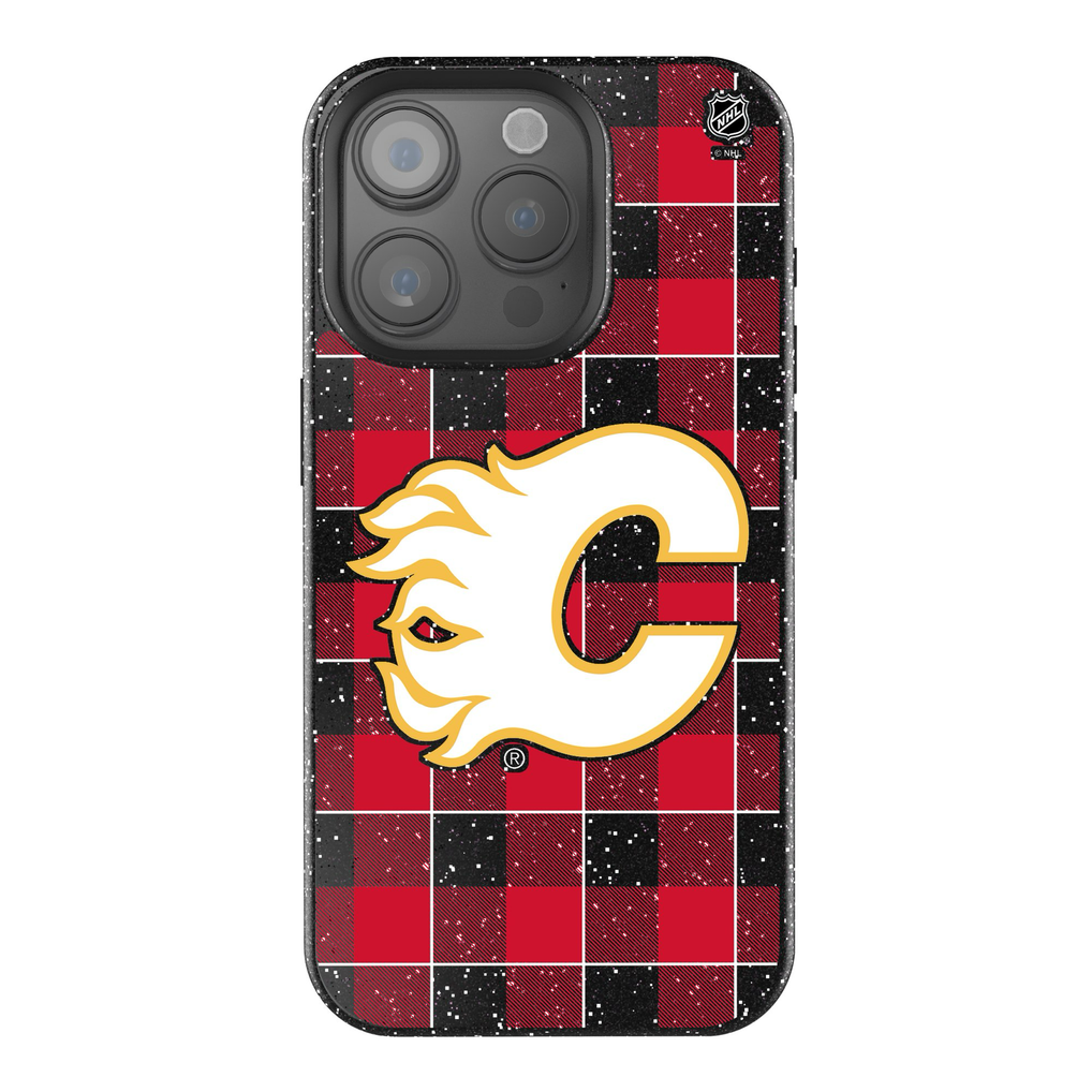 Calgary Flames Keyscaper Plaid Bling iPhone Case