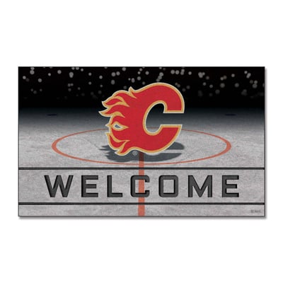 Calgary Flames Logo Brands 18" x 30" Crumb Rubber Door Mat