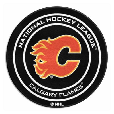 Calgary Flames Logo Brands 27" Diameter Puck Mat